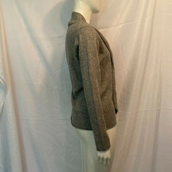 Cashmere Cache Sm Gray Tie Front pullover top Knit - Picture 3 of 8